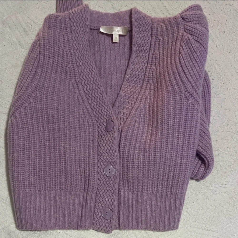 LoveShackFancy Lavender Cardigan Sweater - Picture 5 of 7